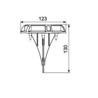 Spot solaire sol alu 15 lumens blanc chaud                                      