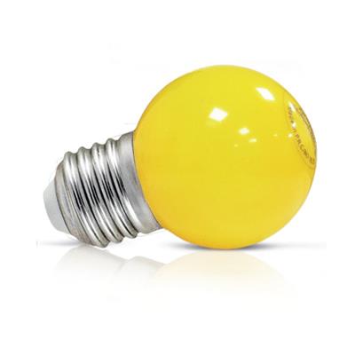 Ampoule led ronde E27 1W couleur jaune                                          
