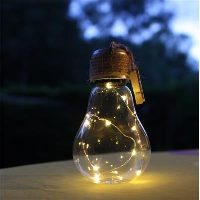 Ampoule solaire verre décorative X2 à filament de 5 leds                        