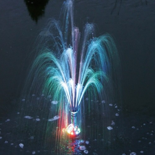Eclairage jet d'eau led multicolor sur