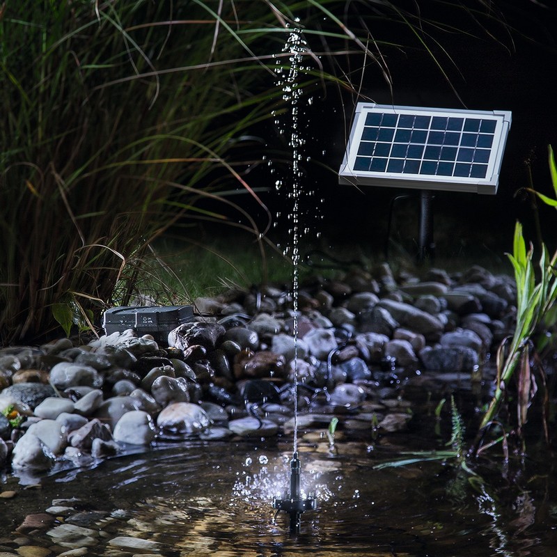 Esotec - Kit pompe solaire bassin Palermo LED - Fontaine de jardin, puit -  Rue du Commerce