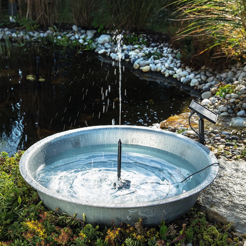 Fontaine Solaire Extérieur 5W, Pompe Bassin Solaire, Pompe à Eau Solaire  pour Fontaine, Bain d'oiseaux