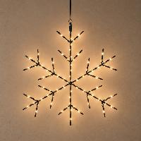 Flocon de neige solaire 40cm blanc chaud                                        