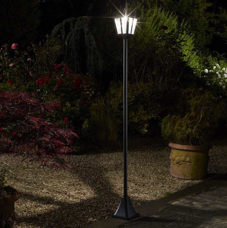 Lampadaire solaire de jardin Lanterne 170 cm 100 lumens