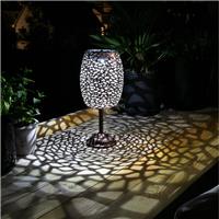 Lampe de table solaire mtal ajour design Rtro                                