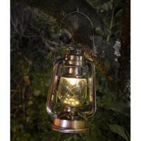 Lampe tempête solaire Vintage blanc chaud 58 lm