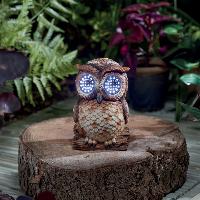 Hibou solaire aux yeux interactifs 13cm                                         