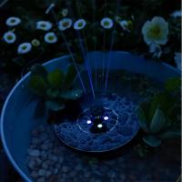 Fontaine solaire disque flottant 130l/h éclairage coloré                        