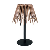Lampe de table solaire Eleonor en bambou - 100 lumens                           