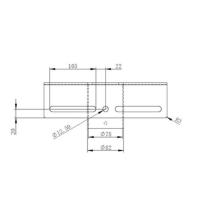 Tête de mât rectangulaire diamètre 80mm                                         