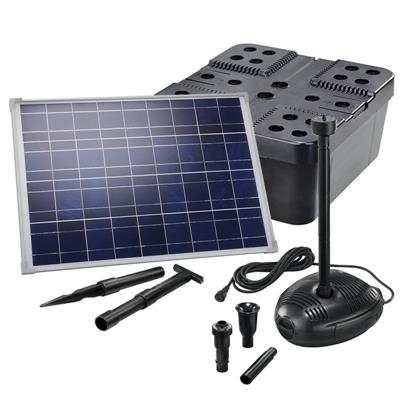 Kit pompe solaire bassin avec filtre Premium 1700L-50W                          