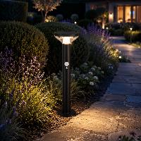 Borne solaire Antonia 200 lumens 50cm avec détecteur de mouvement               