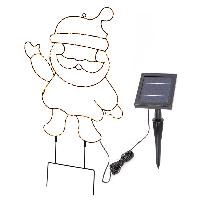 Père noel solaire 60cm blanc chaud                                              