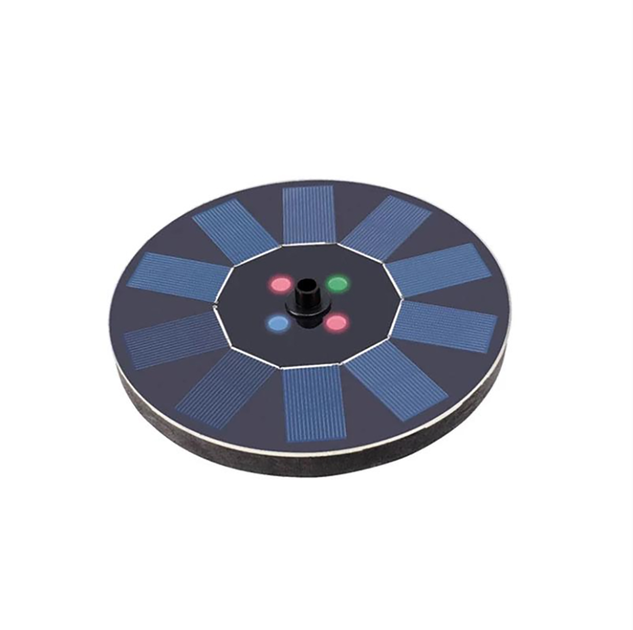 Fontaine solaire disque flottant 130l/h éclairage coloré                        