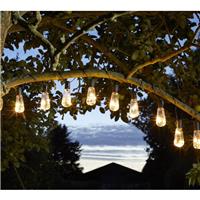 Guirlande solaire Vintage Ampoules x10 , Leds blanc chaud x30                   