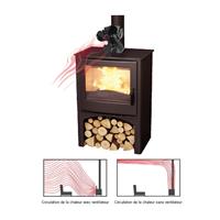 Ventilateur autoalimenté diffuseur de chaleur pour poêle à bois