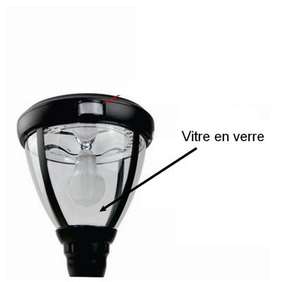 Vitre lampadaire solaire LPS100 LPS101
