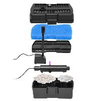 Kit pompe bassin solaire avec filtre uv : jet d eau 800l - 15w                  