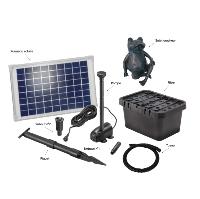 Kit fontaine grenouille avec pompe solaire directe 600L - 10W                   