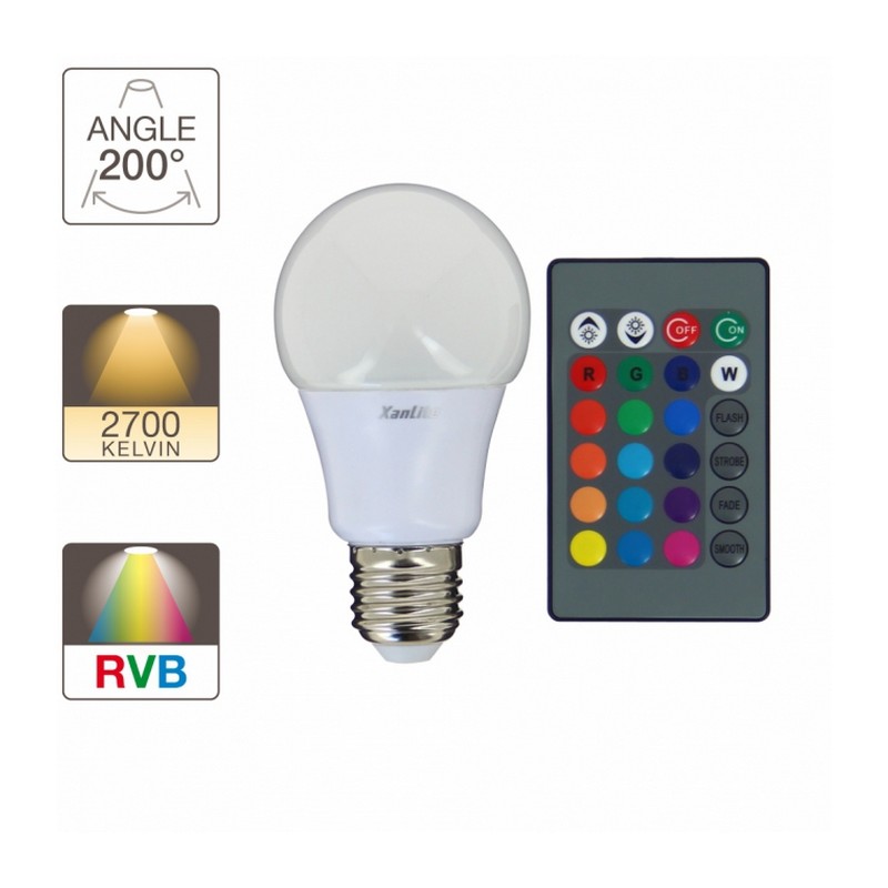 Ampoule led à changement de couleur ampoule avec télécommande