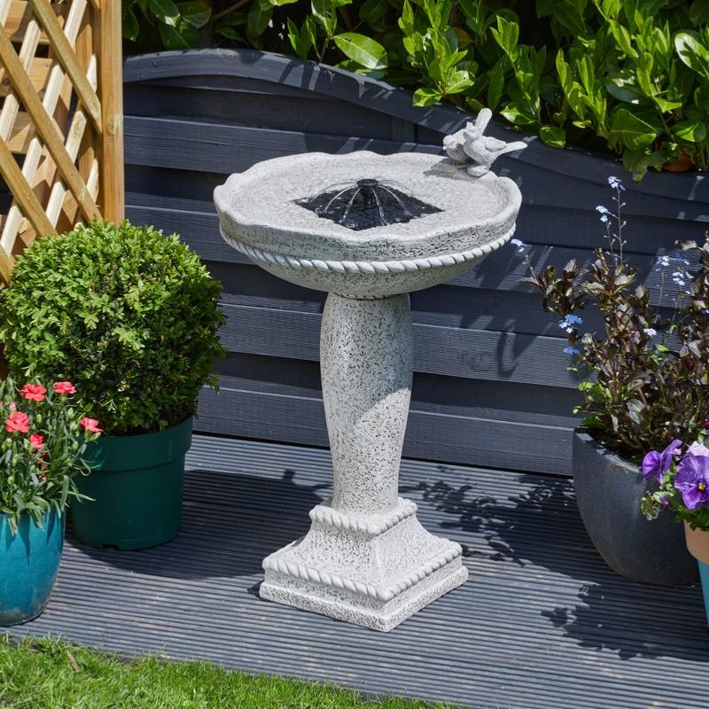 Fontaine Exterieure De Jardin Solaire Cascade, Fontaine Solaire Pour Bassin,  Fontaine à Oiseaux Electrique Abreuvoir Oiseaux, Bains Pour Oiseaux  Sauvages, Pompe Bassin Solaire Terrasse Diy Décoration : : Jardin