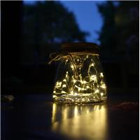 Lampe solaire bocal Somaya à filament 20 led blanc chaud                        