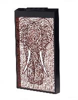 Panneau mural décoratif solaire éléphant 50 x 32cm                              