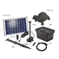 Kit fontaine tortue avec pompe solaire directe 600L - 10W                       