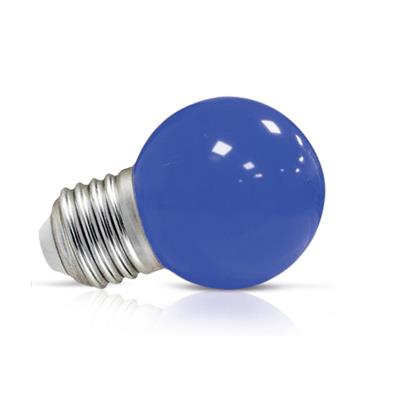 Ampoule led ronde E27 1W couleur bleu                                           