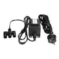 Transformateur 230 V AC -12 V AC 36 VA tanchit IP44 avec rpartiteur 3 voies
