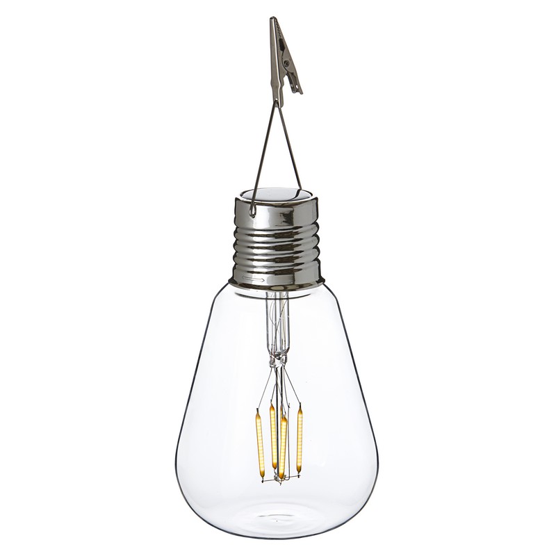 BULB LIGHT: lampe solaire 4 mini LED. Forme ampoule