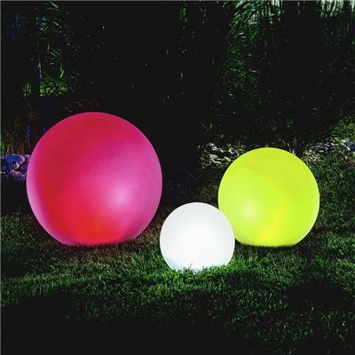 Lot de 3 x boule solaire multicolore 20,30, 40 cm                               