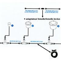 Rallonge 2,5 mètres 2 pins pour spots 12-24V