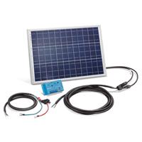 Kit solaire 20W avec câbles et régulateur de charge