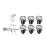 Kit 6 mini spots led encastrable blanc chaud