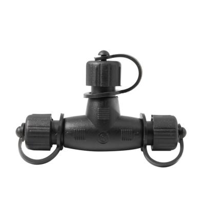 Raccord en T, 1 entrée 2 sortie 2 pins femelles, IP65 pour spots 12-24V