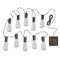 Guirlande solaire Vintage Ampoules x10 , Leds blanc chaud x30                   