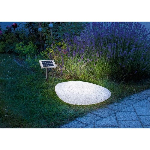 Pierre en Céramique DEL Couleur Changeante à énergie Solaire Table lumineuse jardin lampe d'extérieur 