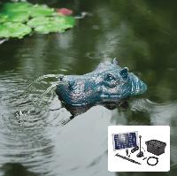 Kit fontaine hippopotame avec pompe solaire directe 600L - 10W                  