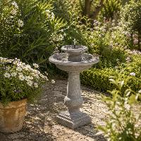 Fontaine solaire bain d'oiseau Chatsworth hauteur 70cm                          