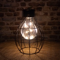Lanterne solaire métal filament 12 leds Firefly                                 