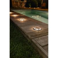 Spot solaire sol alu 15 lumens blanc chaud                                      