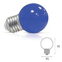 Ampoule led ronde E27 1W couleur bleu                                           