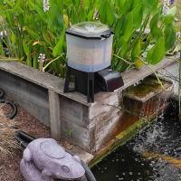 Distributeur automatique de nourriture pour poissons à recharge solaire         