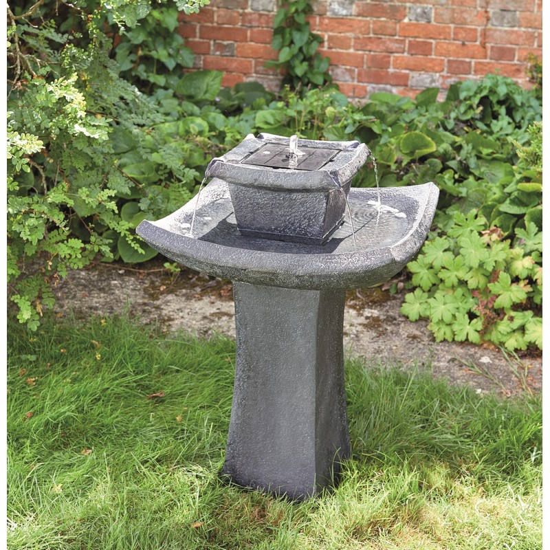 Fontaine solaire Cascade Pots autonome avec batterie