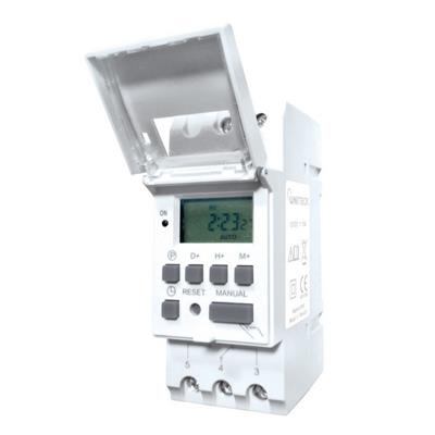 Programmateur interrupteur timer 12V 16A rail DIN 35mm tableau électrique       