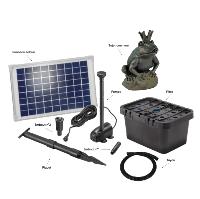 Kit fontaine roi des grenouilles avec pompe solaire directe 600L - 10W          