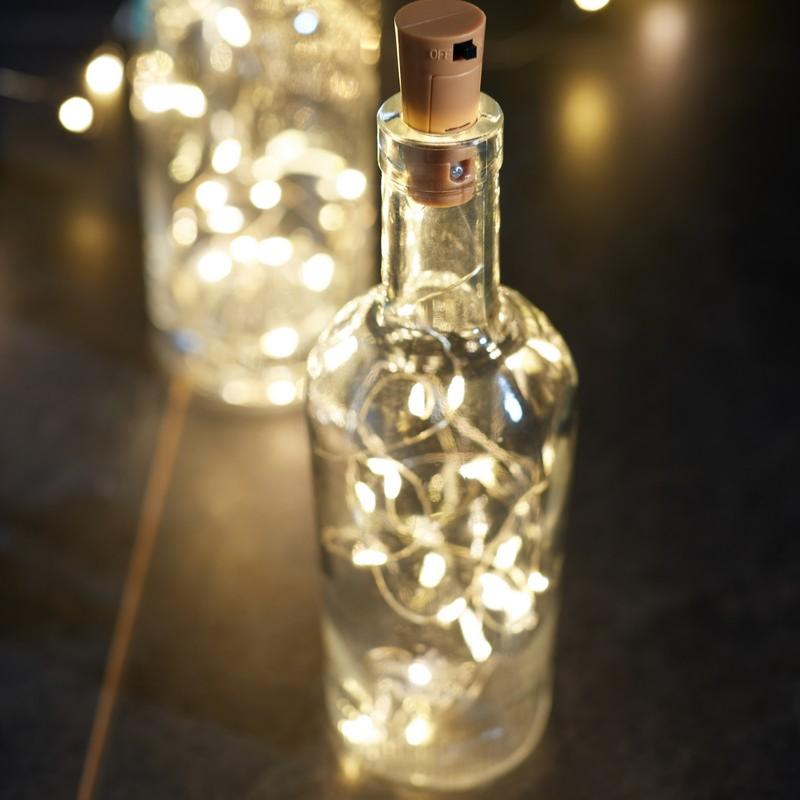 12 Pack] LED Bouteille Guirlande Lumineuse Blanc Chaud, 2m 20 LED Lampes de  Bouteille Lumière Fil en Cuivre Décoration pour Noël, Partie, Mariage,  Jardin,Pelouse[Classe énergétique A+++] : : Luminaires et Éclairage