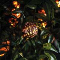 Guirlande solaire orientale 20 lampions led blanc chaud