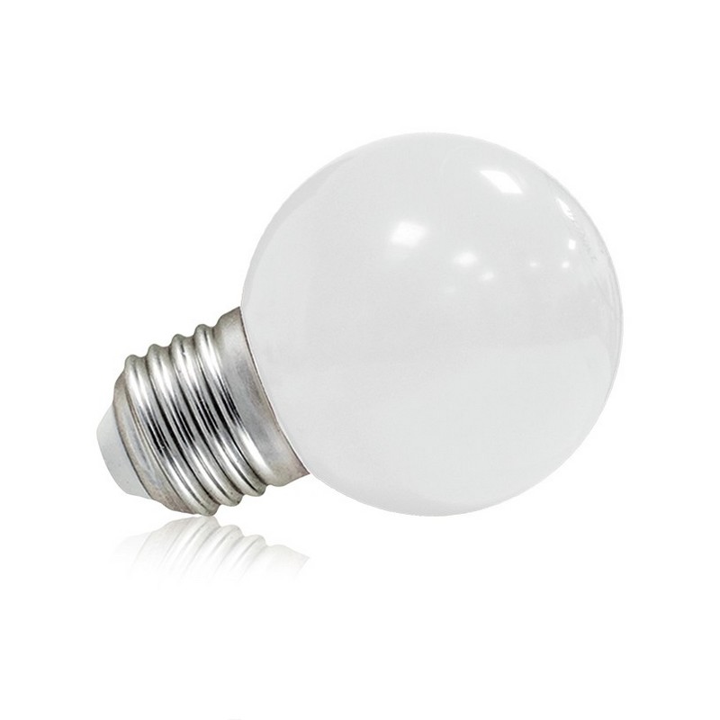 Ampoule led ronde E27 1W blanc froid 6000K SolairePratique